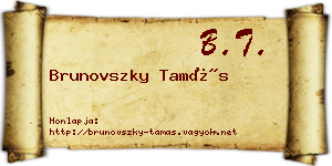 Brunovszky Tamás névjegykártya